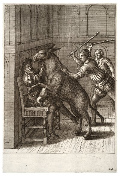 The Dog and the Ass by Wenceslaus Hollar
